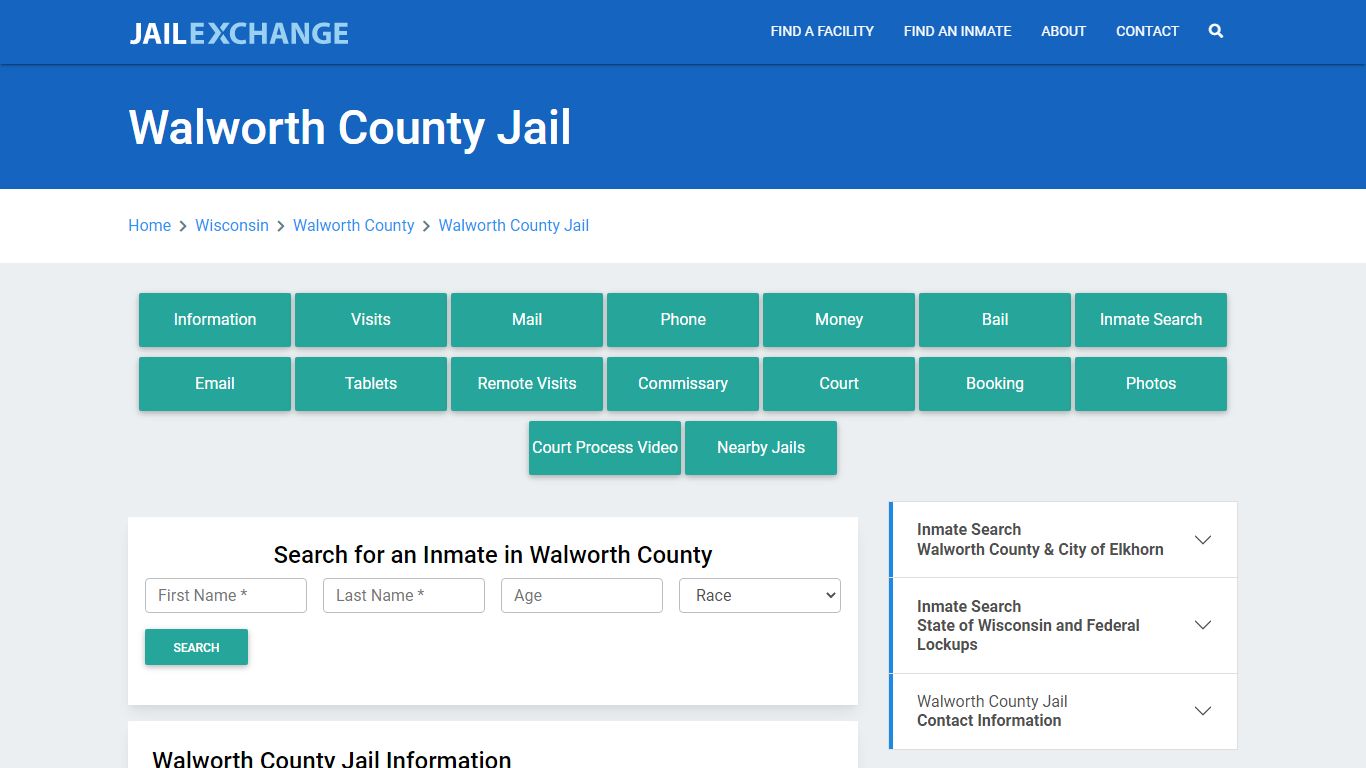 Walworth County Jail Roster Lookup, WI, Inmate Search